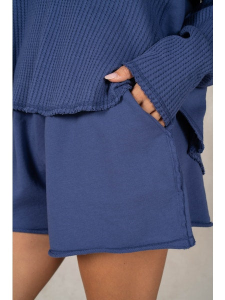 Iris Sweat Shorts - Blue