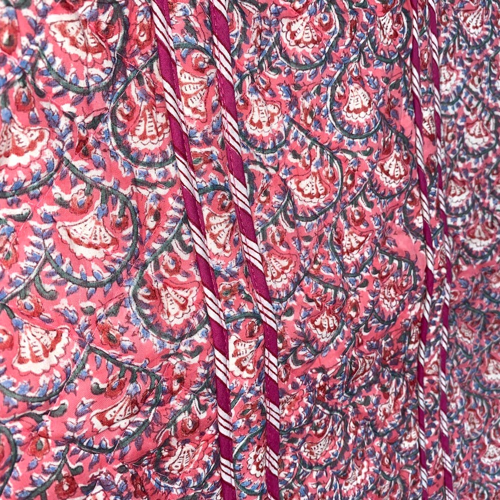 Reversible Quilted Market Bag ~ pink