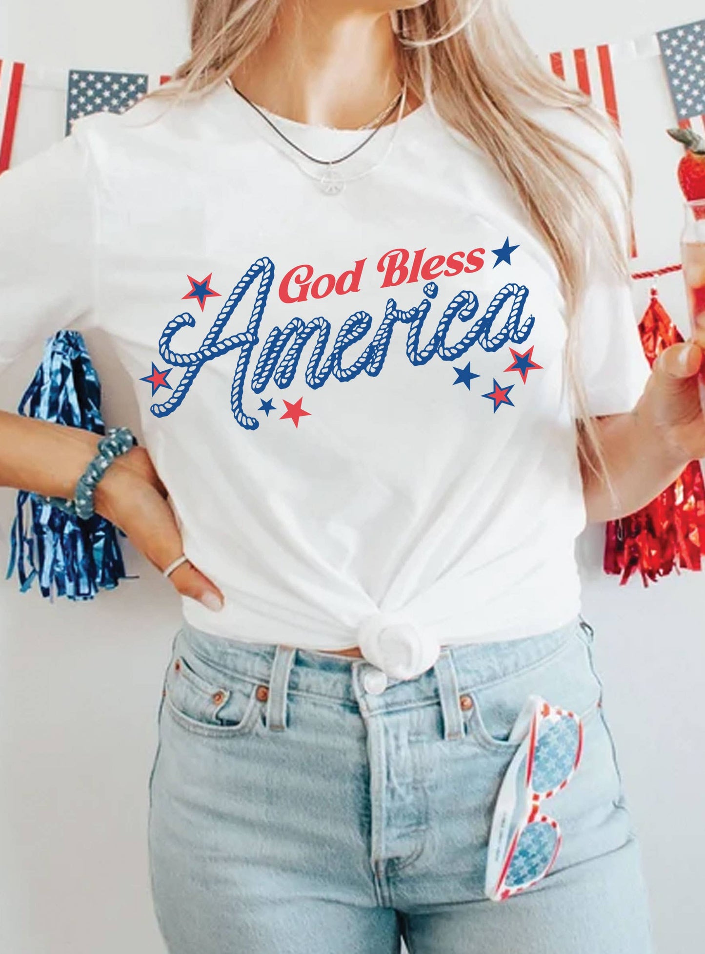GOD BLESS AMERICA Graphic T-Shirt