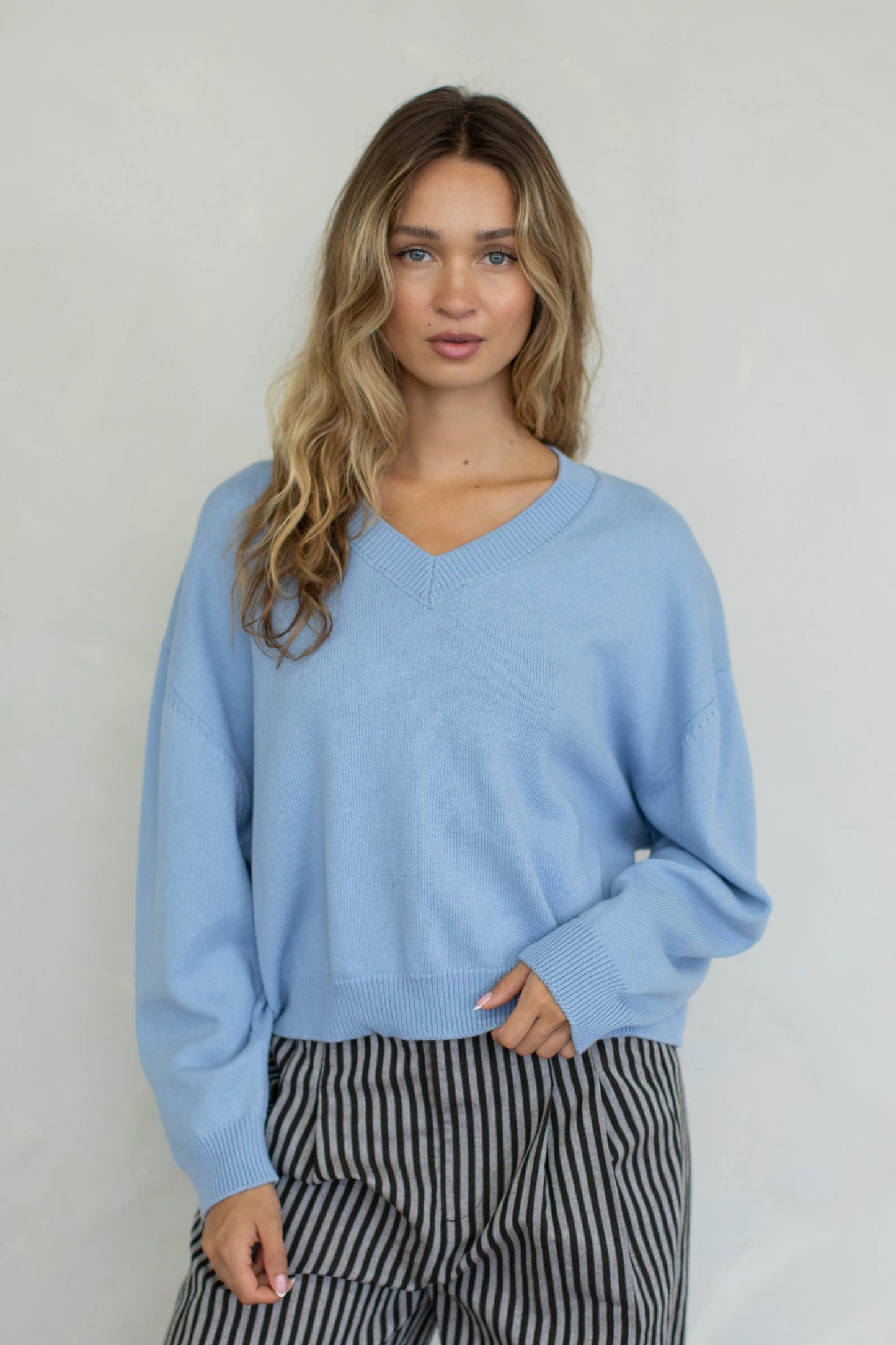 Chloe Sweater - Dusty Blue