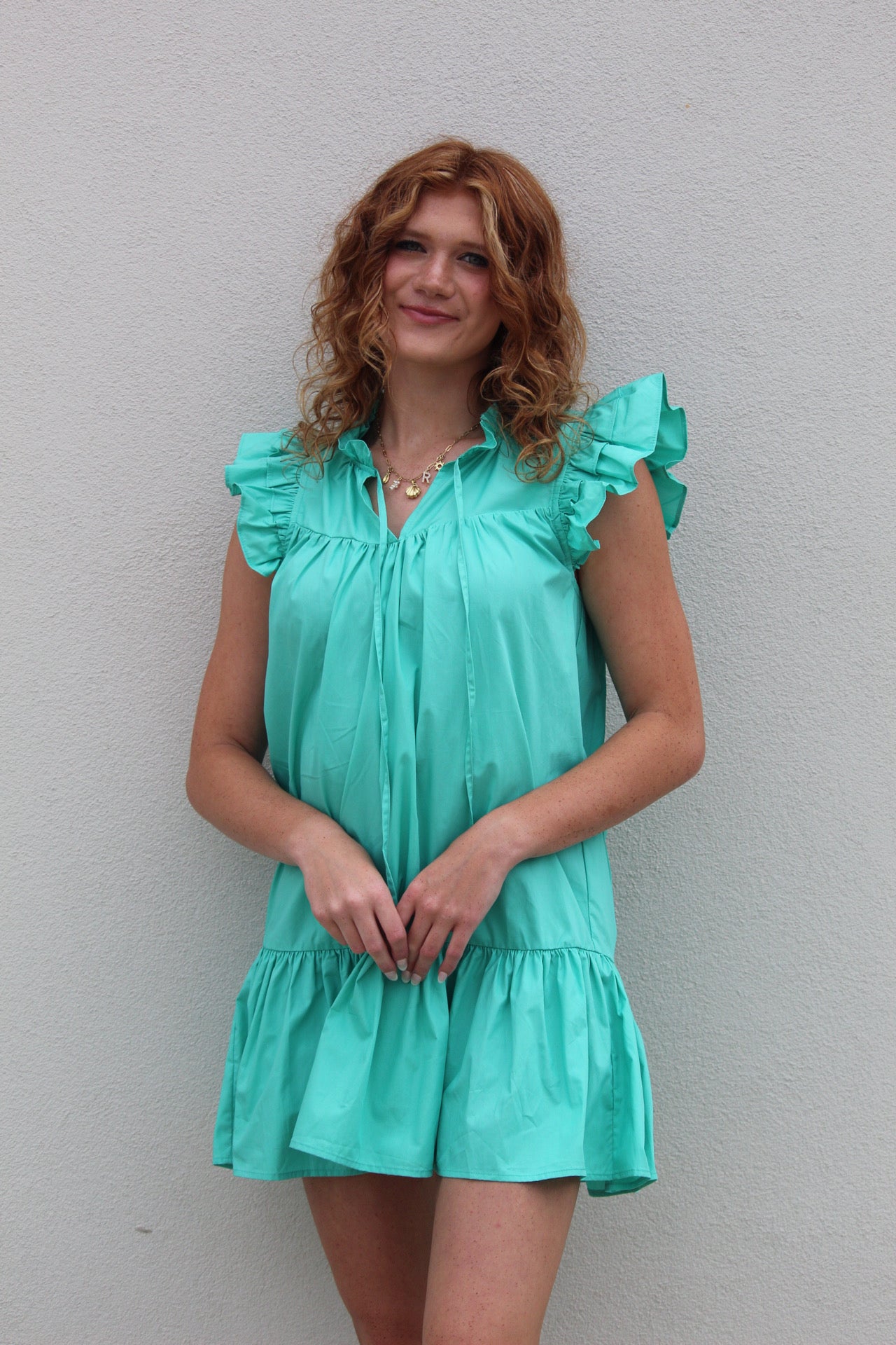 Layton Dress- Seafoam