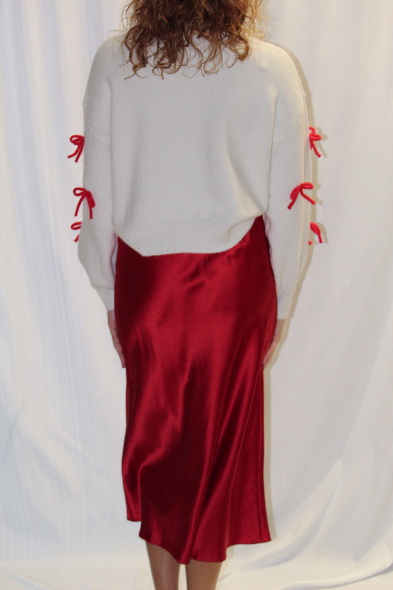 Carol Satin Midi Skirt