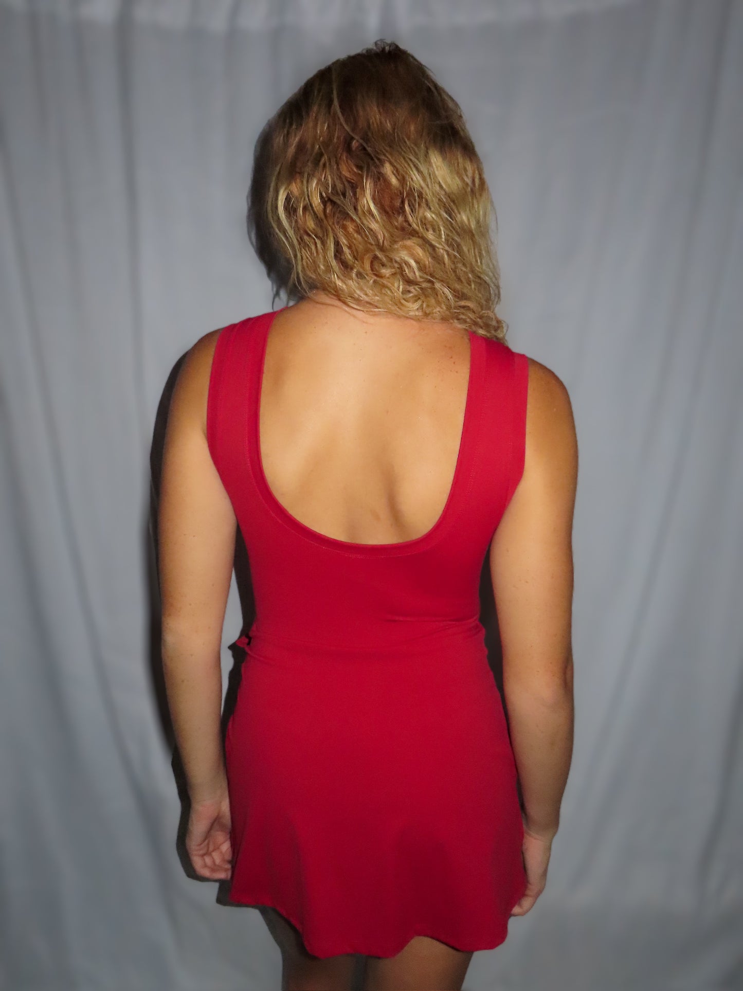 Mollie Athletic Wrap Dress - Red