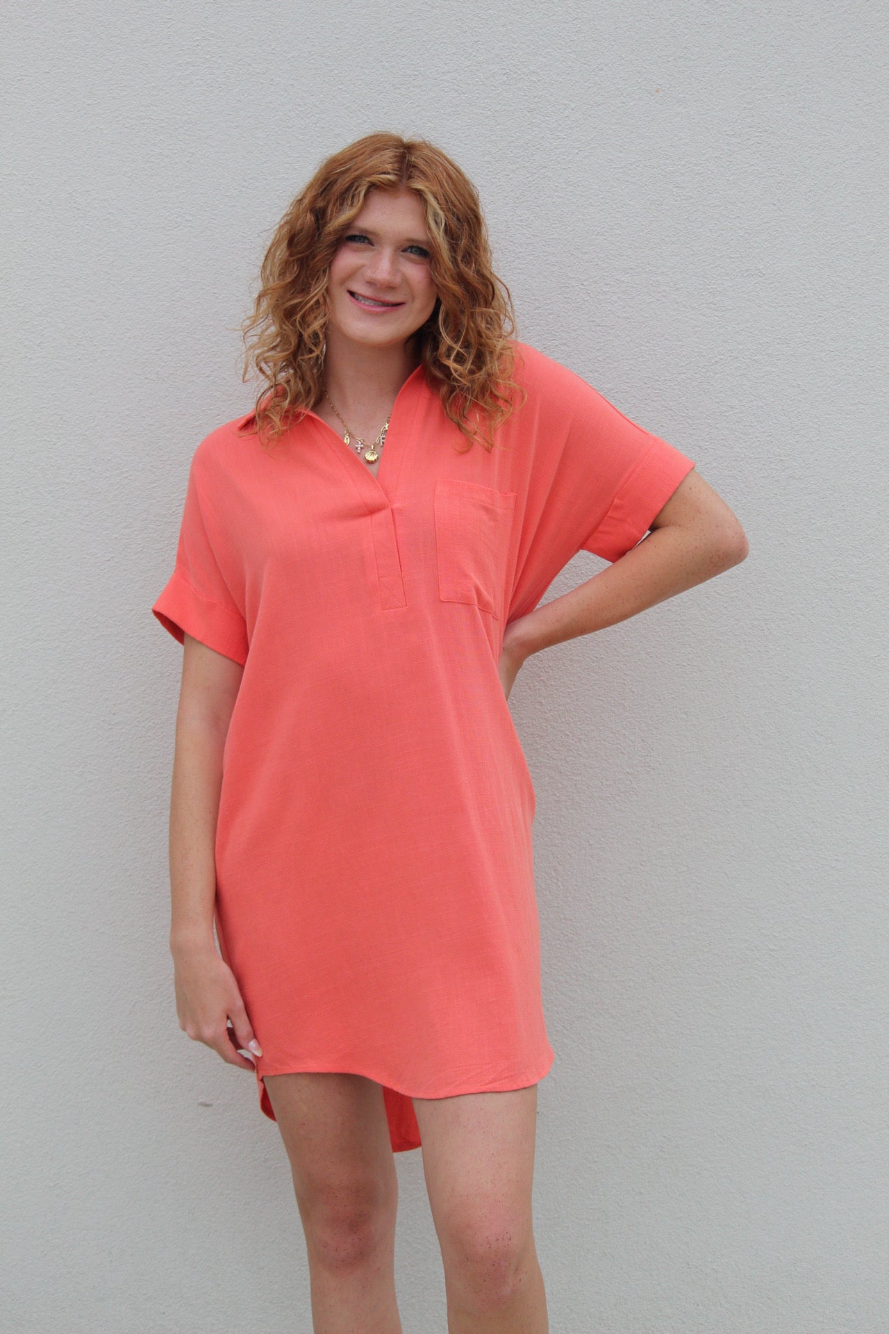Miami Dress - Coral