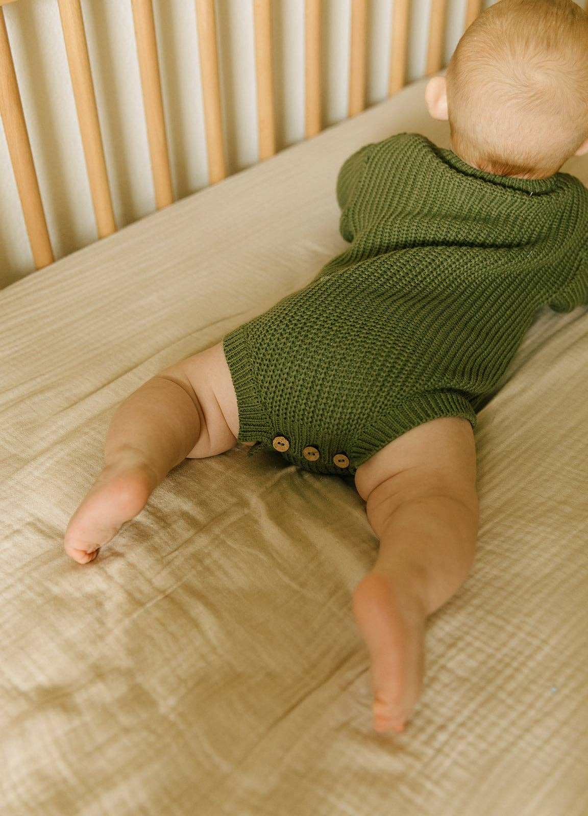 Sutton Knit Romper - Green