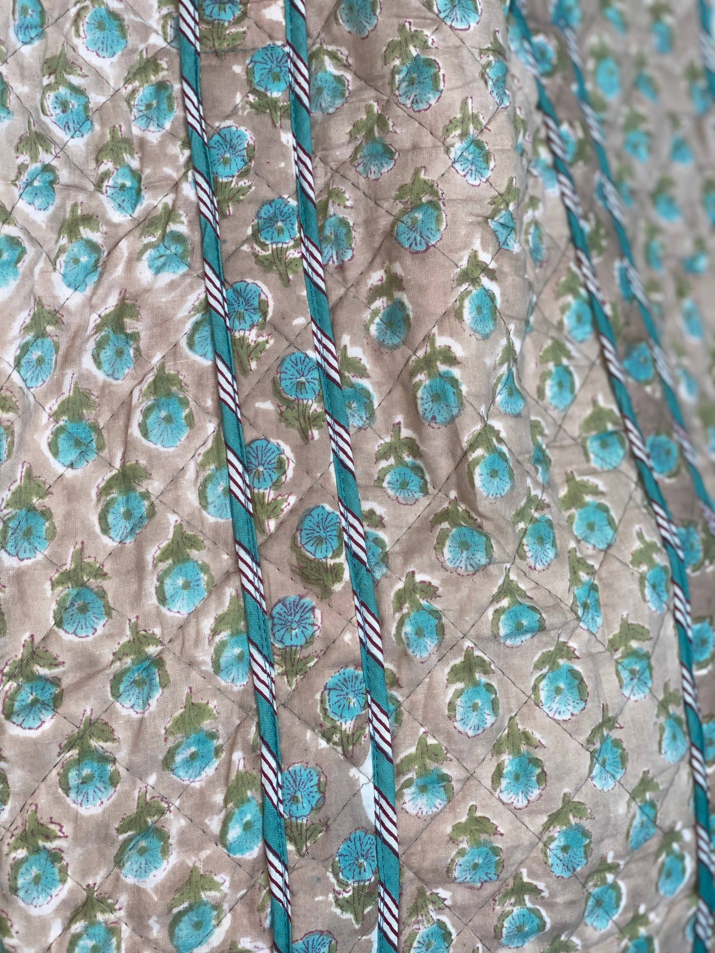 Reversible Quilted Market Bag ~ blue