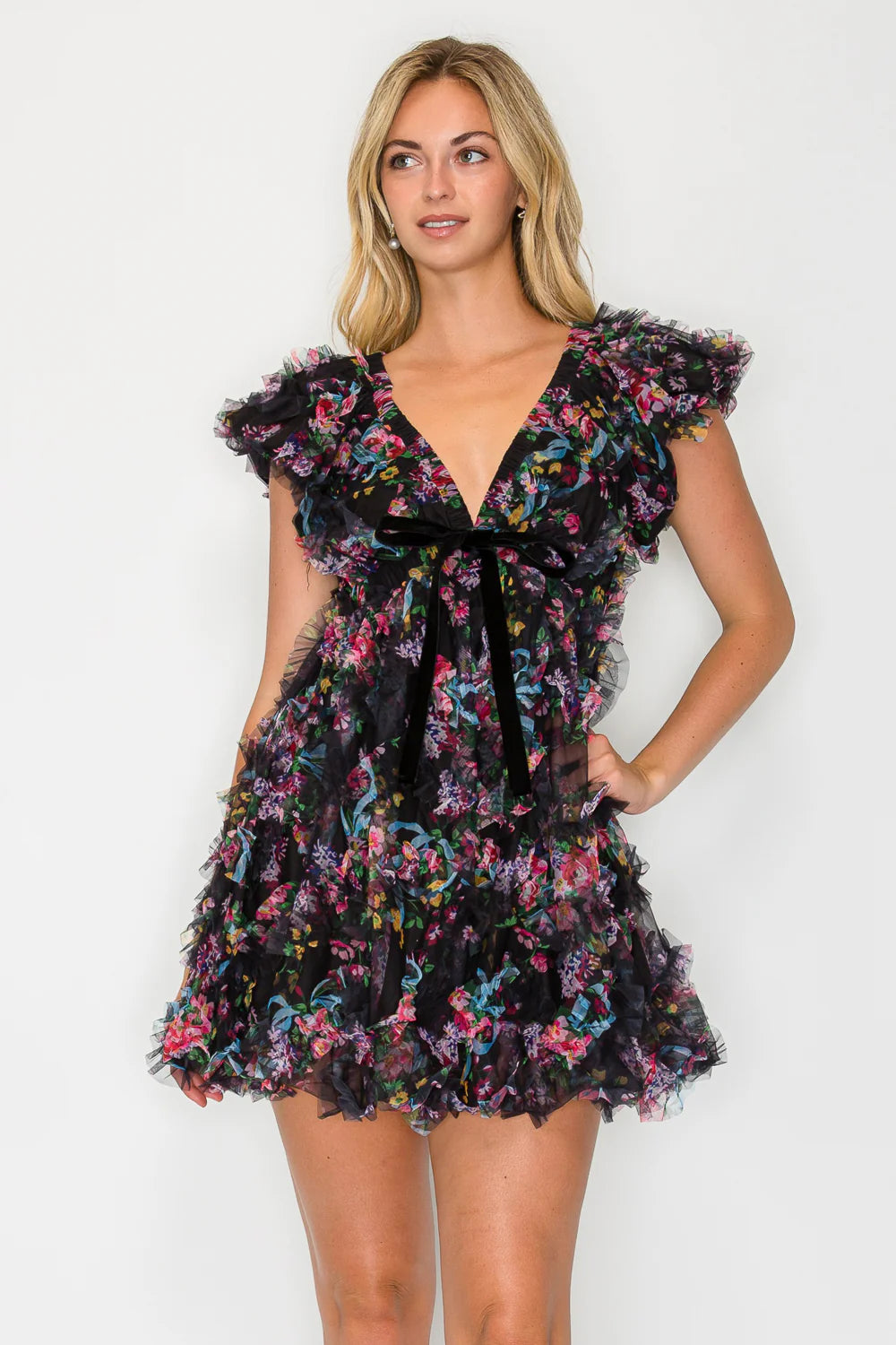 Whisper Bloom Mini Dress