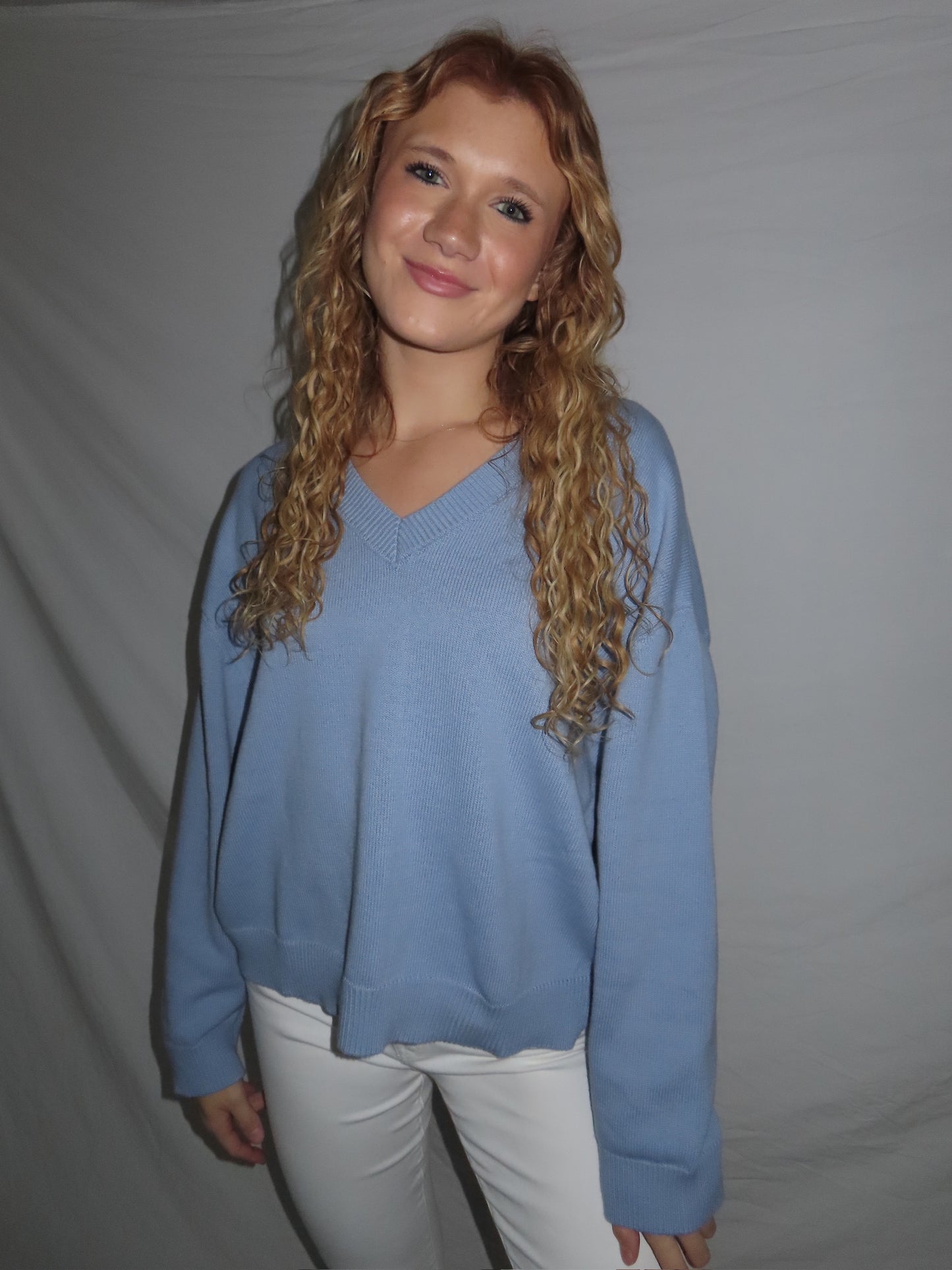 Chloe Sweater - Dusty Blue