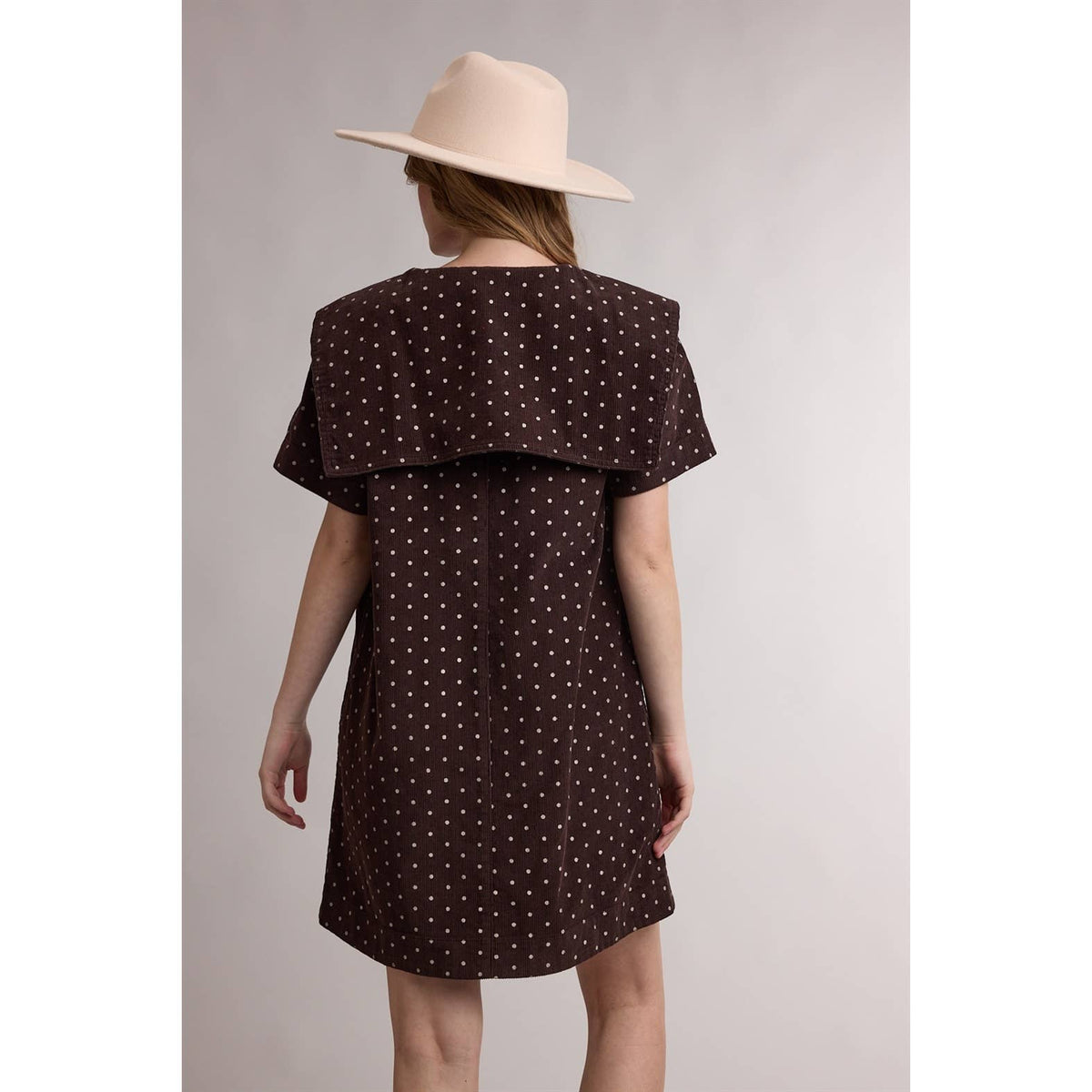 Essie Polka Dot Corduroy Dress