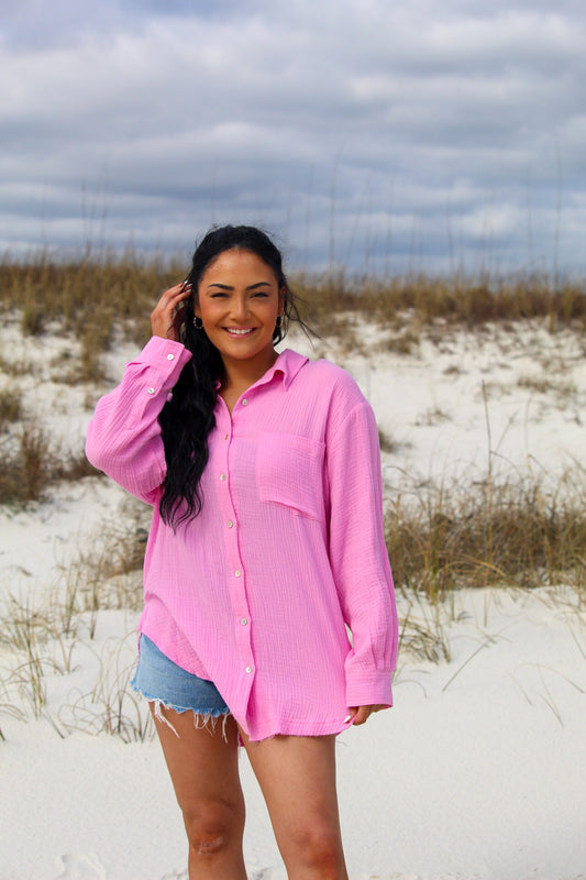 Beach Bum Shirt - Pink