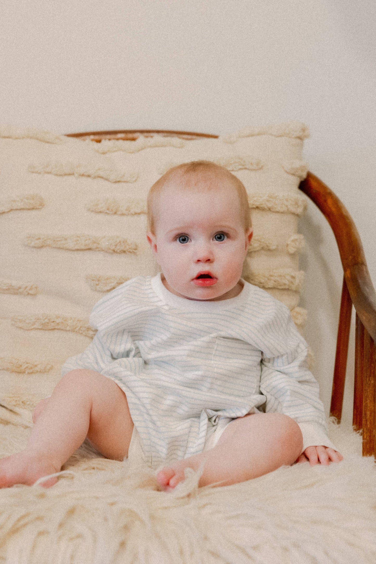 Harley Pocket Romper - Blue Stripes