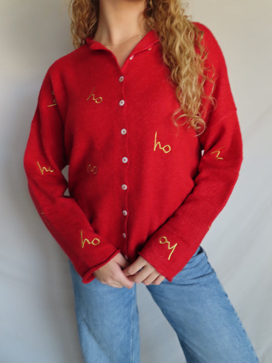 Piper Cardigan - Holiday Red