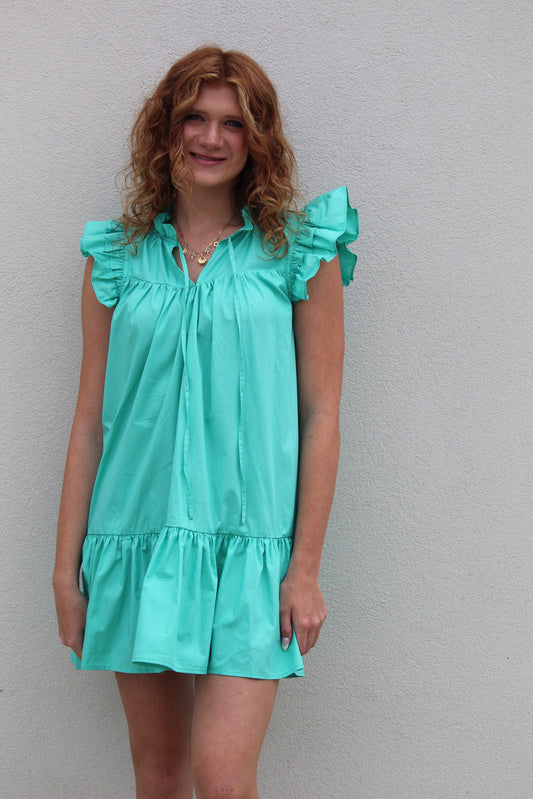 Layton Dress- Seafoam