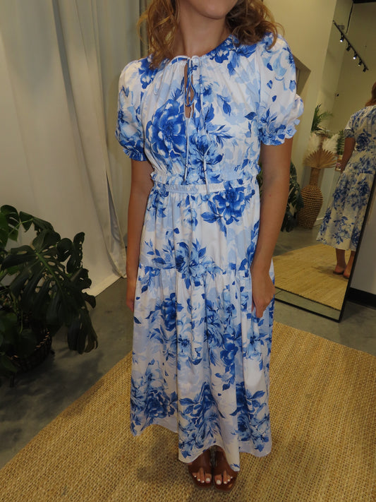 Sapphire Garden Maxi Dress