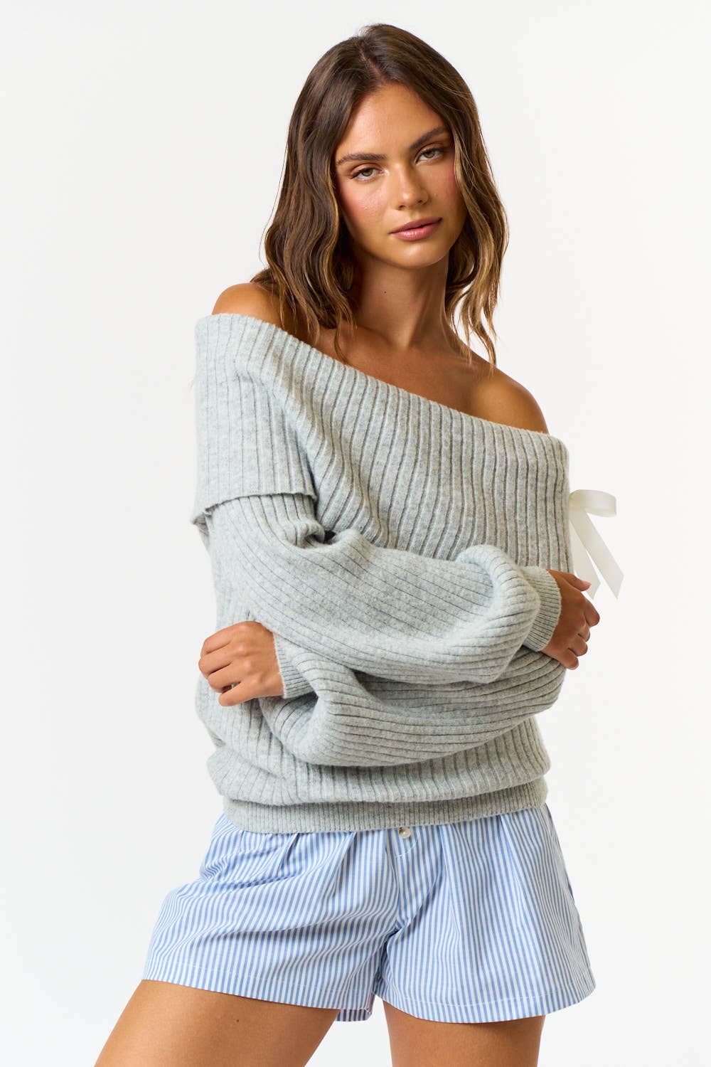 Summit Off Shoulder Sweater Top