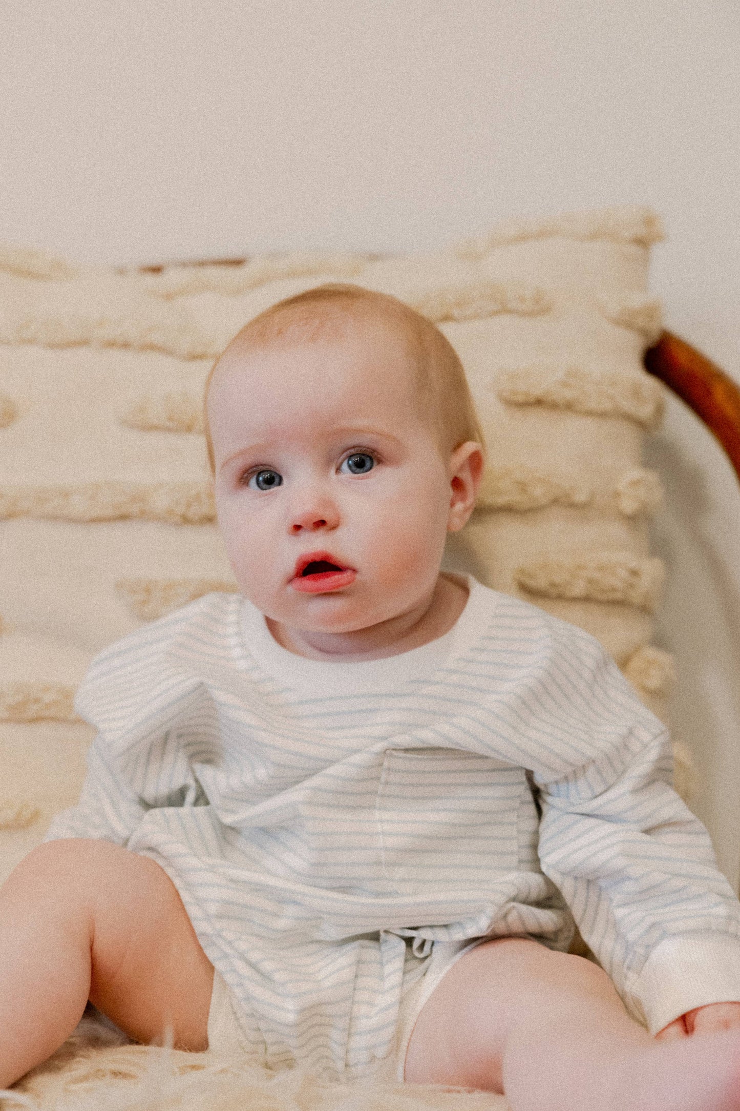 Harley Pocket Romper - Blue Stripes