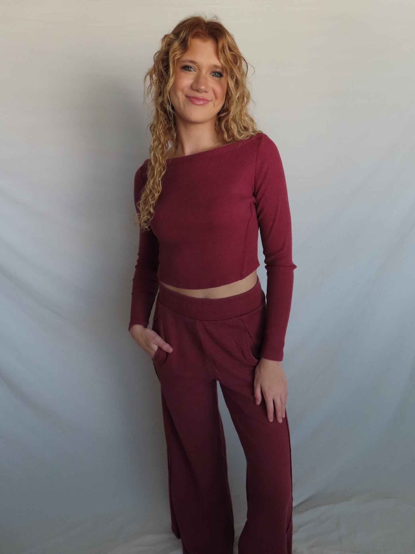 Go To Set - Long Sleeve Crimson