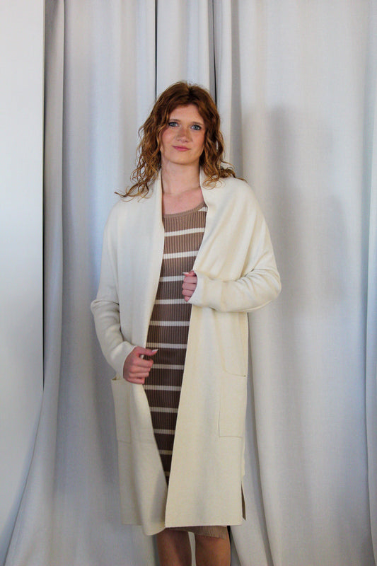 Wells Sweater Cardigan - cream