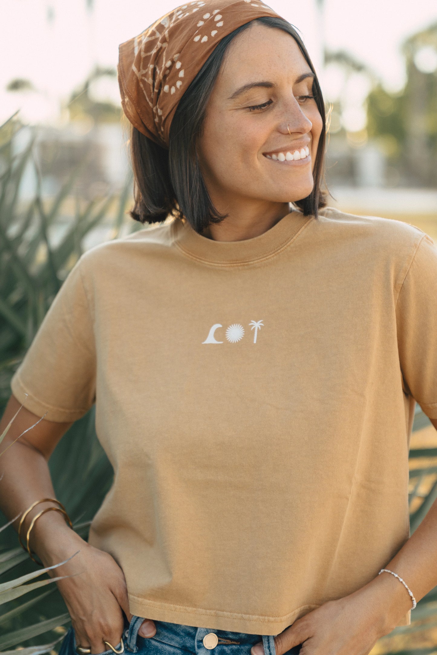 Wave Sun Palm Crop T-Shirt
