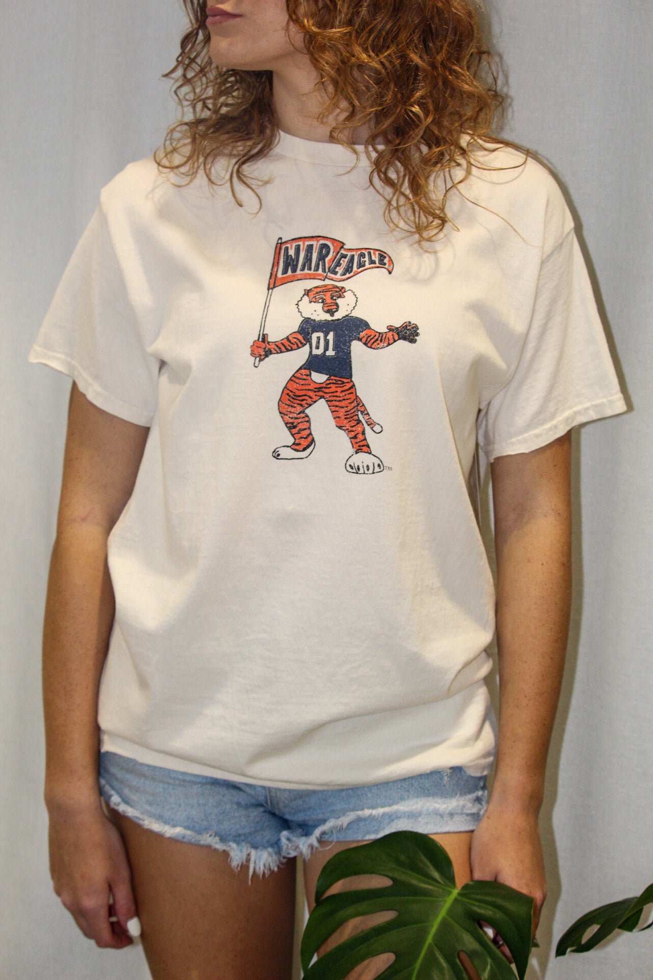 Auburn Tigers Mascot Flag Thrifted Tee