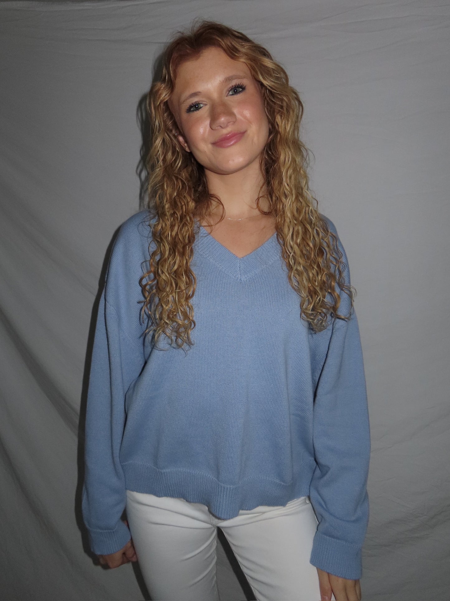 Chloe Sweater - Dusty Blue