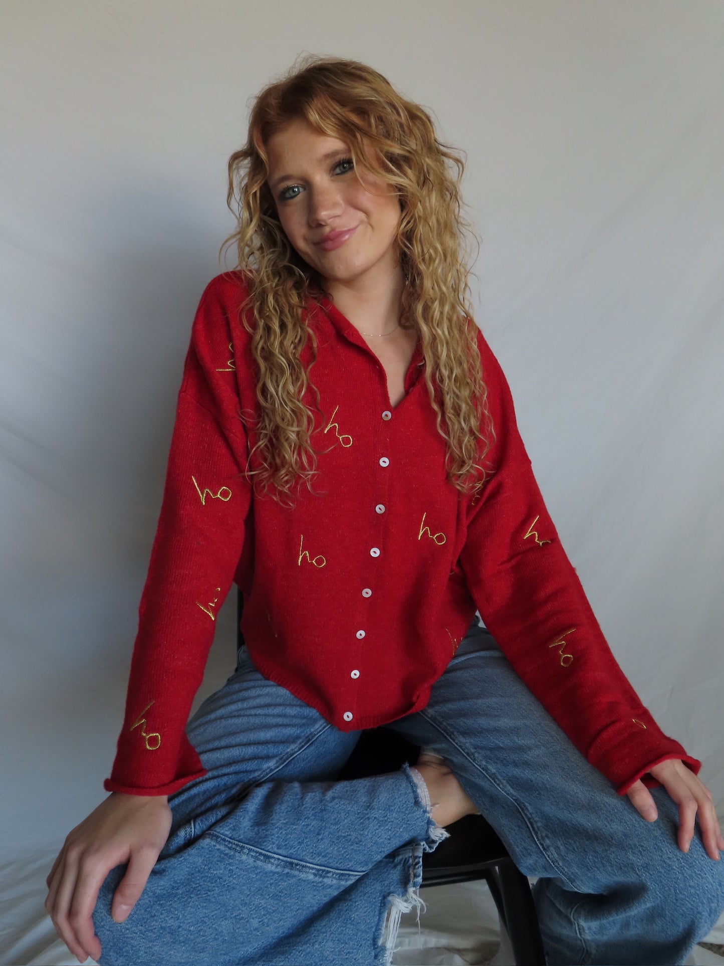 Piper Cardigan - Holiday Red