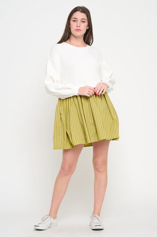 Olive Poplin Dress